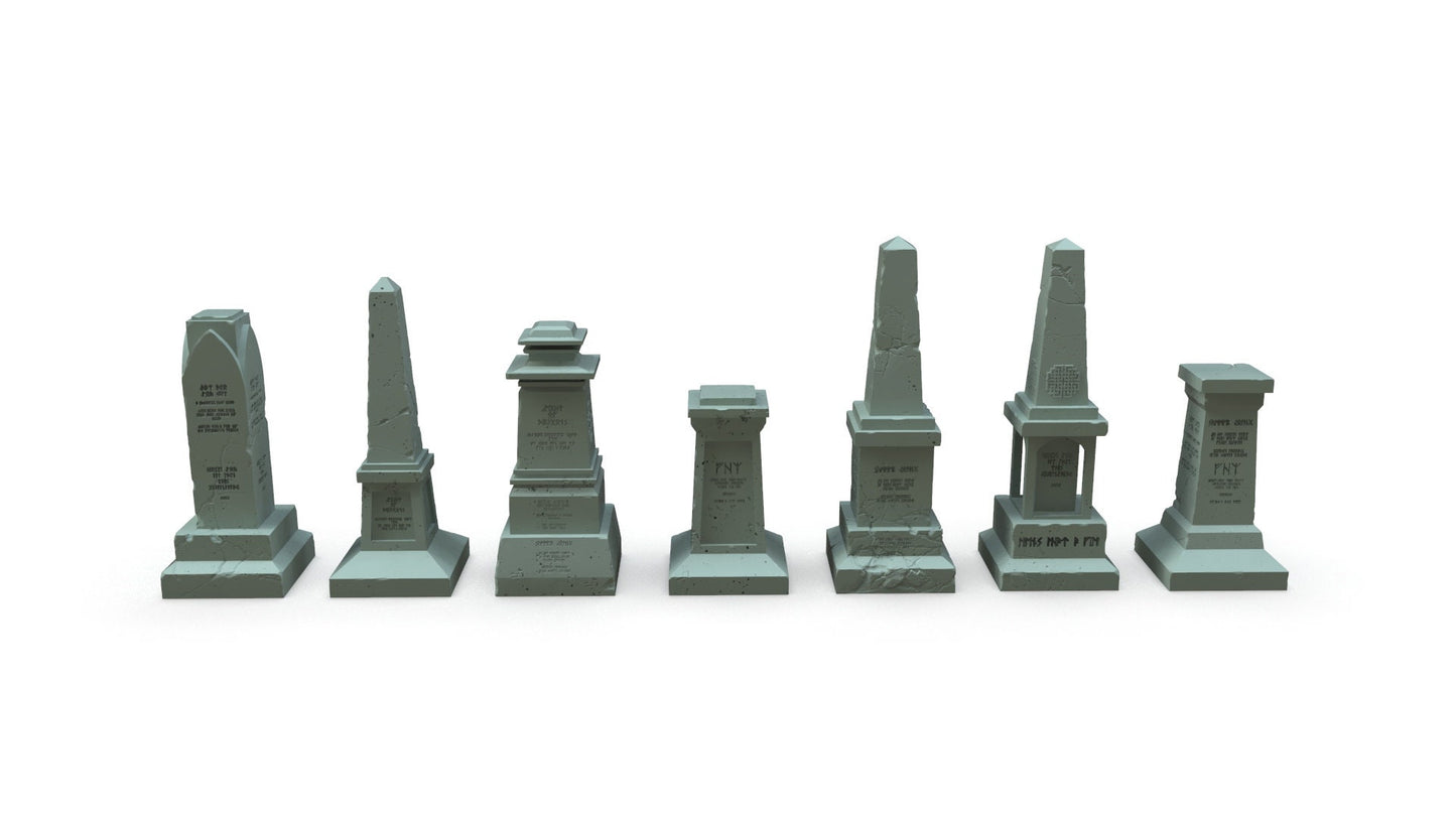 Ghastly Graves- Monuments Set of 7