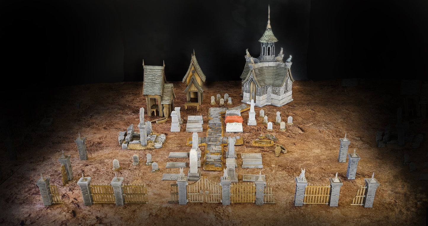 Ghastly Graves- Broken Headstones Set of 8