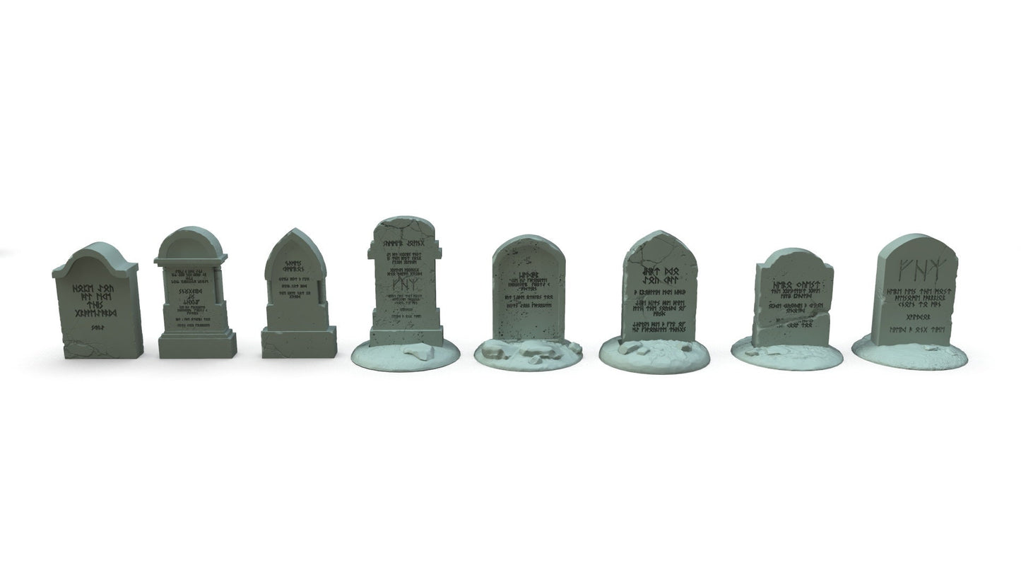 Ghastly Graves- Headstones Set of 7