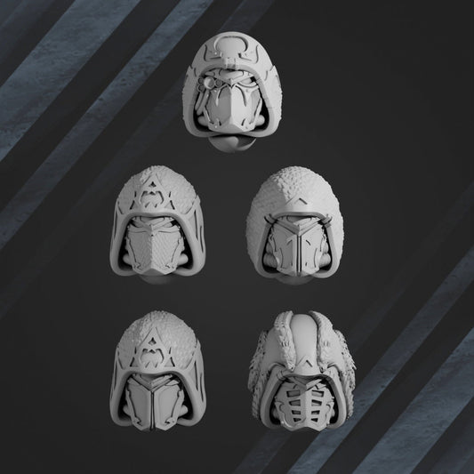 Alpha and Omega Heads  - Set of 5