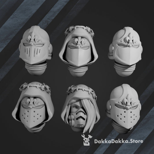 War Sisters Heads "Bloody Rose" - Set of 6