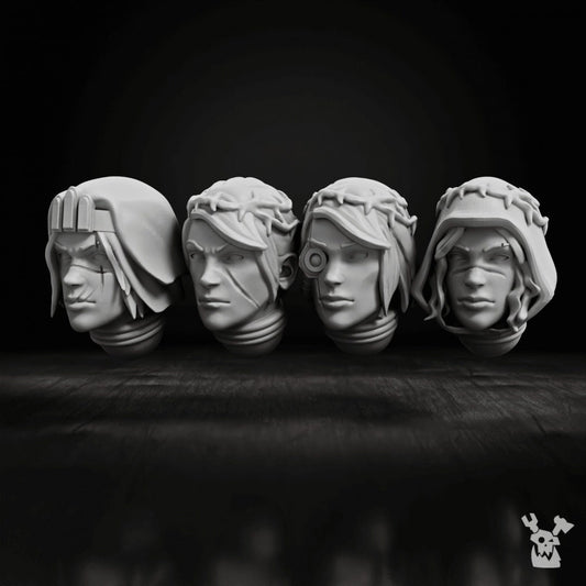 War Sister Heads "Bloody Rose" - Set of 4