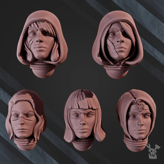 War Sister Heads "Great Martyrs" - Set of 5